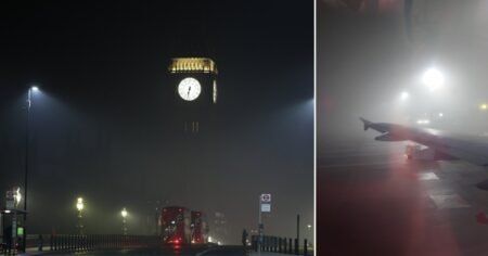 Thousands face cancellations at Heathrow after freezing fog hits England