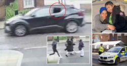 Moment gunman opens fire outside church in north London caught on CCTV