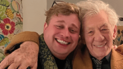 Sir Ian McKellen, 83, celebrates New Year with pantomime co-star, 29, who plays his son – and our hearts have truly melted