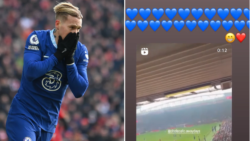 Mykhailo Mudryk reacts to new Chelsea chant mocking Arsenal