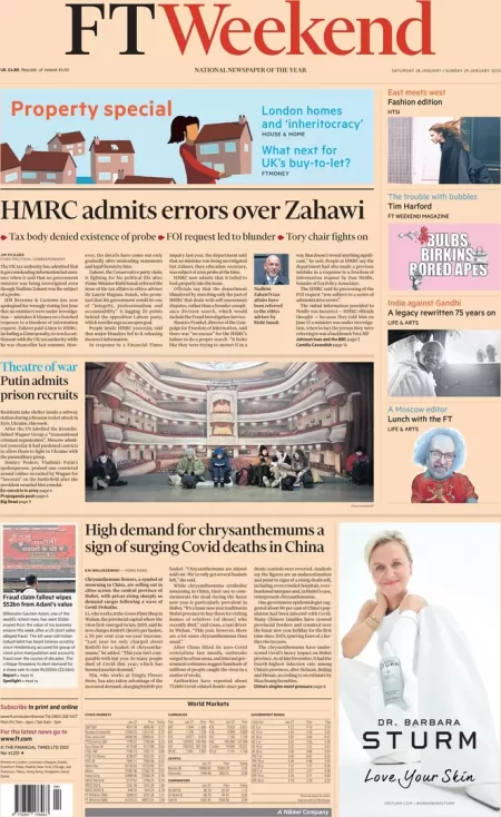 Financial Times – HMRC admits errors over Zahawi 