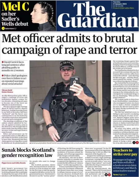 The Guardian – Met officer admits to brutal campaign of rape and terror 