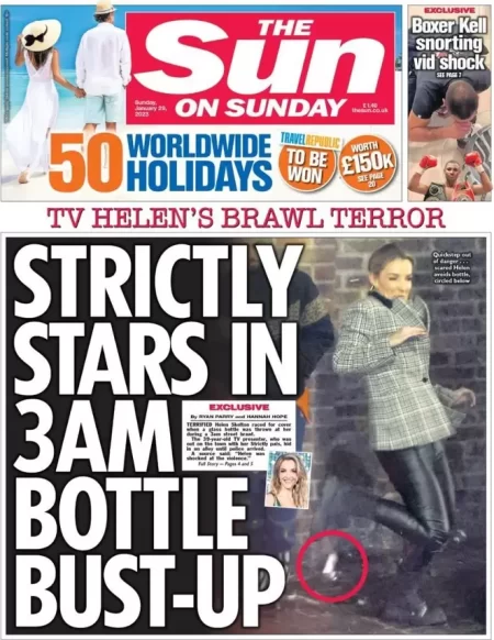 The Sun on Sunday – Strictly stars in 3 am bottle bust-up 