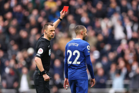 Why Hakim Ziyech’s red card against Tottenham was rescinded by Stuart Attwell