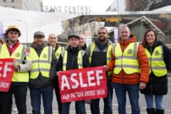 Which train lines are affected by the strikes today?