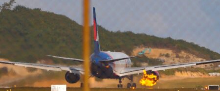 Russian plane carrying 321 tourists bursts into flames at 120 mph