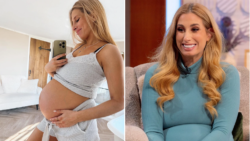 ‘Grateful’ Stacey Solomon cradles baby bump while admitting she ‘woke up with a feeling’ ahead of birth