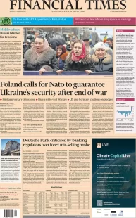 Financial Times – Poland calls for Nato to guarantee Ukraine’s security after end of war 