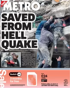 Metro – Saved from hell quake 