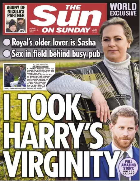 The Sun on Sunday – I took Harry’s virginity 