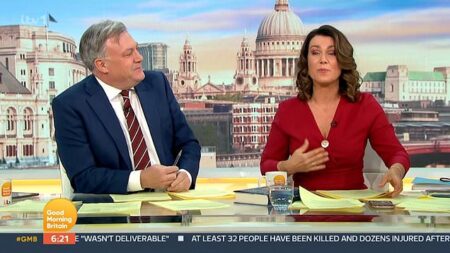 Susanna Reid forced to ‘cover up’ after suffering awkward wardrobe mishap moments before Good Morning Britain airs