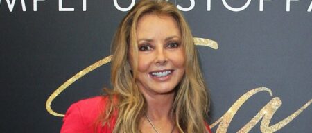 Carol Vorderman showers while sitting on the toilet: ‘There’s a loo in there’