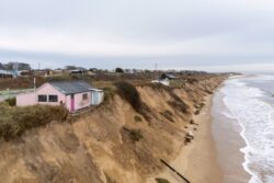 Villagers forced to evacuate cliffside homes at risk of falling into the sea