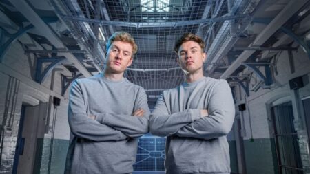 James Acaster and Ed Gamble enjoy sit-down meal and cocktails while on the run in Celebrity Hunted