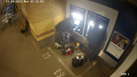 Video shows hapless criminals try to blow up an ATM – but leave without a penny