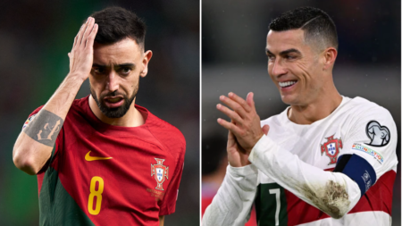 Bruno Fernandes disagrees with Cristiano Ronaldo over new Portugal boss Roberto Martinez