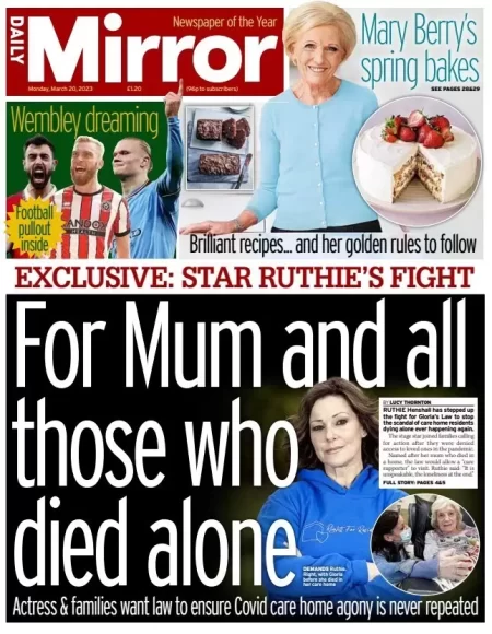 Daily Mirror – For mum and all those who died alone 