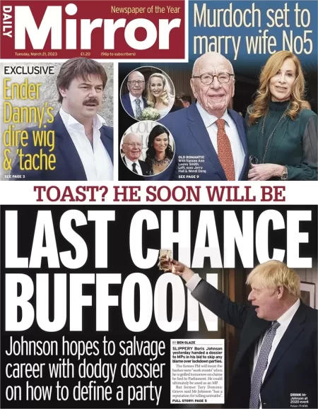 Daily Mirror – Last chance buffoon 