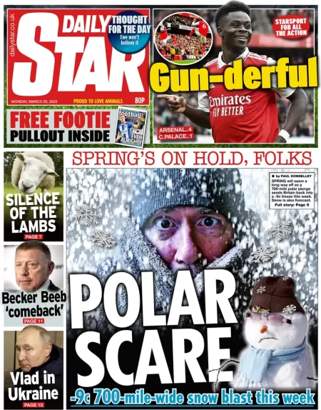 Daily Star – Polar scare 