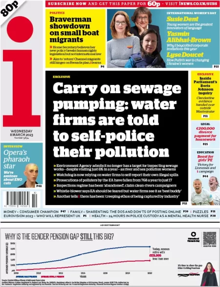 The i – Carry on sewage pumping: water firms are told to self-police their pollution 