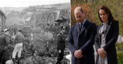 Solemn Kate and William visit site of Aberfan disaster where 116 children were killed