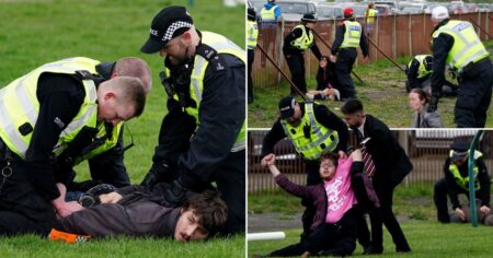 25 animal rights activists arrested after storming the Scottish Grand National