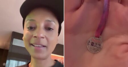 Adele Roberts gifted mini medal for stoma bag from fiancee ahead of London Marathon world record attempt