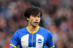 Brighton winger Kaoru Mitoma says playing against Manchester United defender Aaron Wan-Bissaka was a ‘complete defeat’