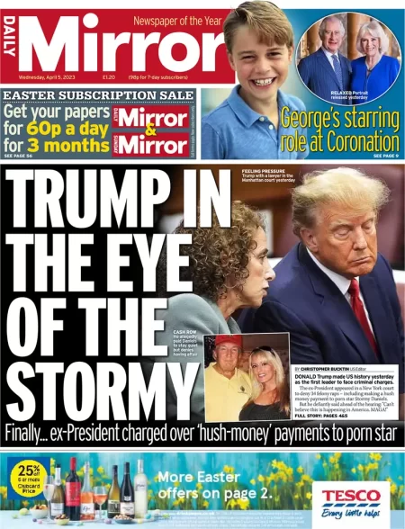 Daily Mirror – Trump in the eye of the Stormy 