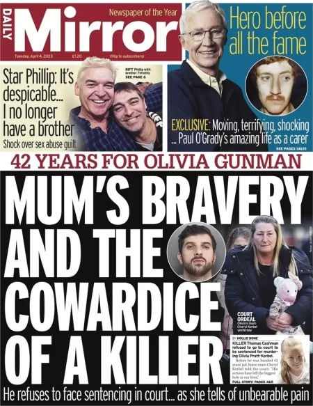 Daily Mirror – Mum’s bravery and cowardice of a killer 