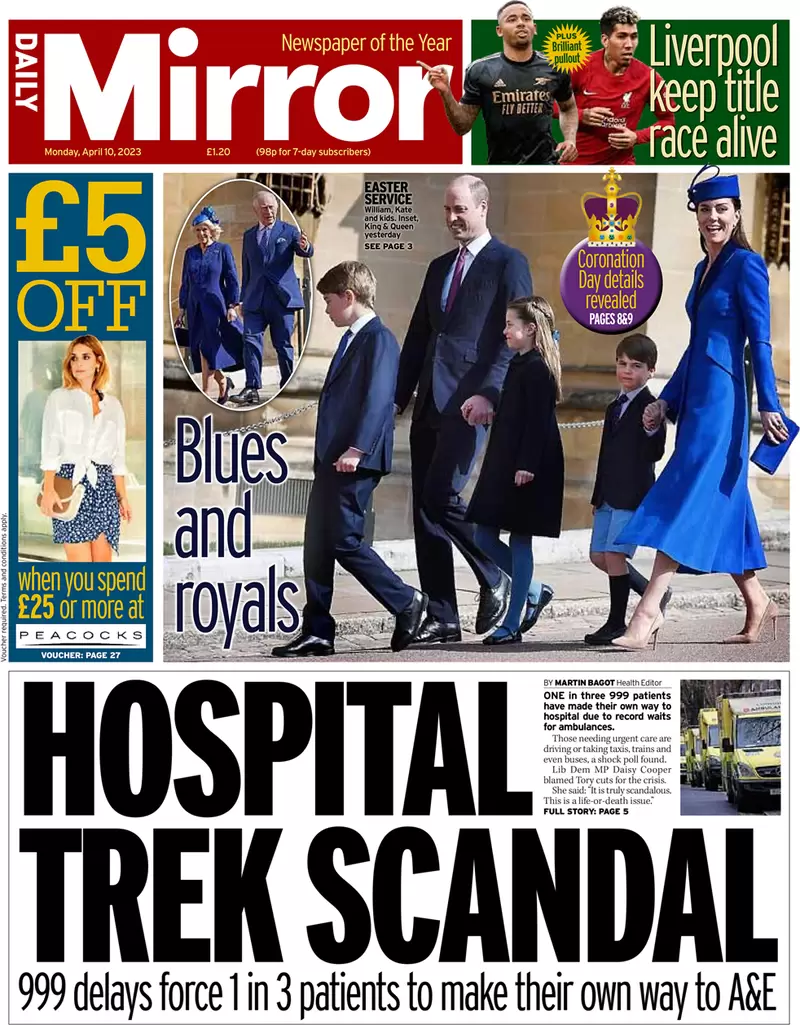 Daily Mirror - Hospital trek scandal