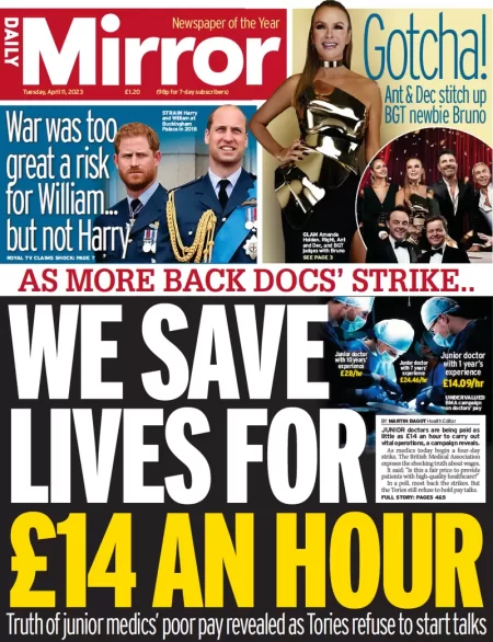 Daily Mirror – We save lives for £14 an hour 