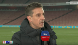 Gary Neville says Manchester City will ‘smell blood’ as Arsenal are ‘wobbling like crazy’ during Premier League run-in