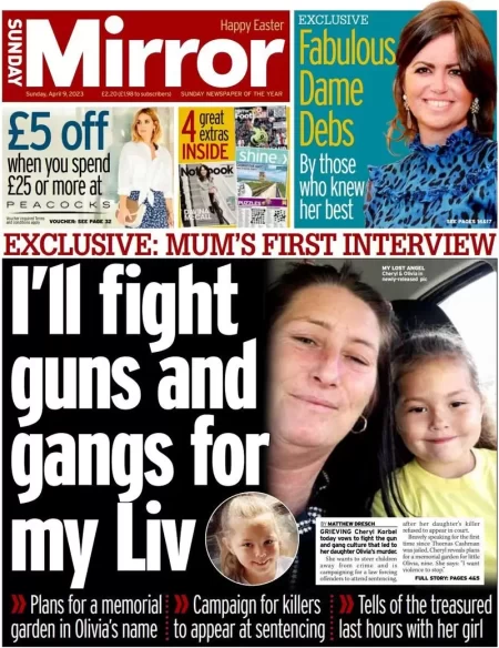 Sunday Mirror – I’ll fight guns and gangs for my Liv 