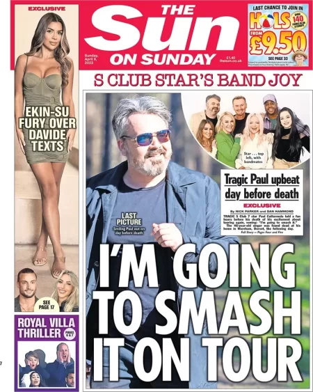 The Sun on Sunday – I’m going to smash it on tour 