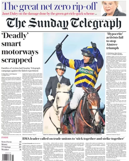 The Sunday Telegraph – ‘Deadly’ smart motorways scrapped 