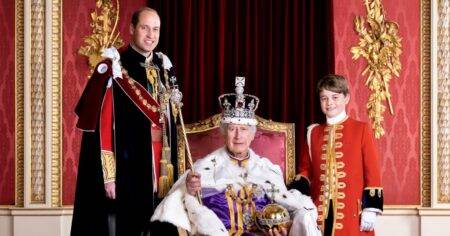 King Charles releases new coronation photo standing alongside William and George