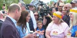 Kate and William mobbed by crowds on surprise walkabout in Windsor