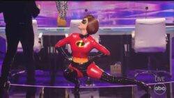 Katy Perry channels ultimate supermum as she transforms into The Incredibles superhero Elastigirl on American Idol