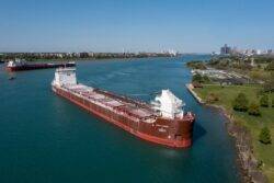 Massive ship runs aground at US-Canada border and gets stuck for hours