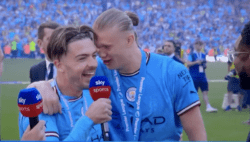 ‘I f***ing love you!’ – Erling Haaland hails Jack Grealish as Manchester City lift Premier League title