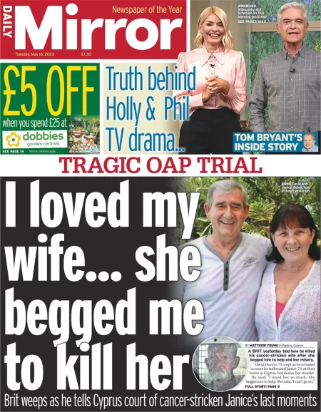 Daily Mirror – I loved my wife … she begged me to kill her 