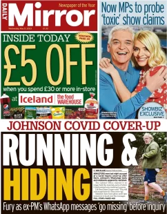 Daily Mirror – Running & hiding