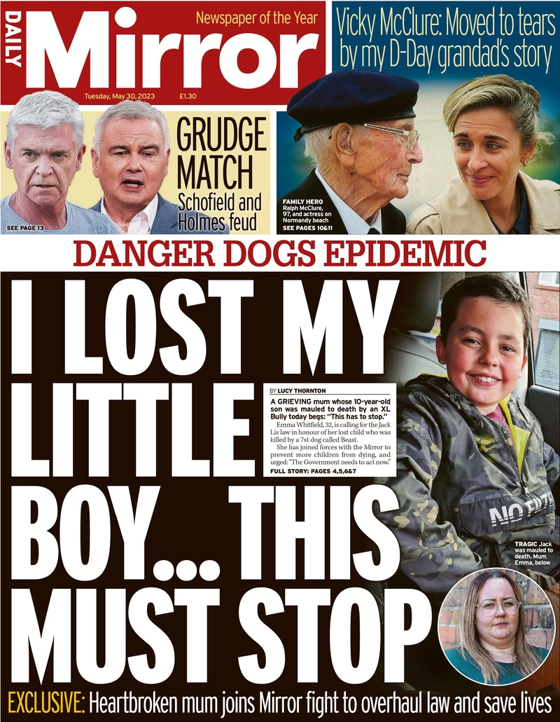 Daily Mirror - I lost my little boy … this must stop