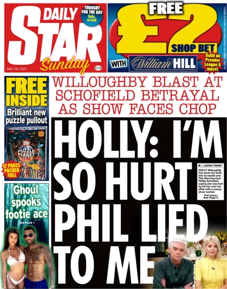 The Daily Star – Holly: I’m so hurt Phil lied to me 