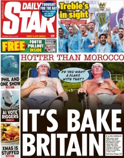 Daily Star – Hotter than Morocco: It’s bake Britain 