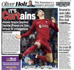 Mail Sport – ‘It’s curtains’