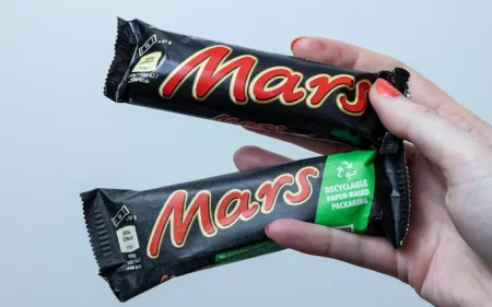 Mars bar plastic wrapper swapped for paper