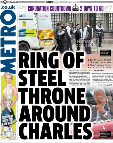 Metro – Ring of steel throne around Charles 