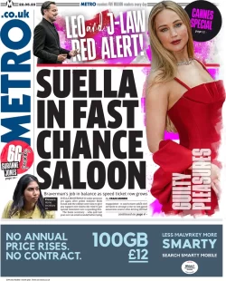 Metro – Suella in fast chance saloon 